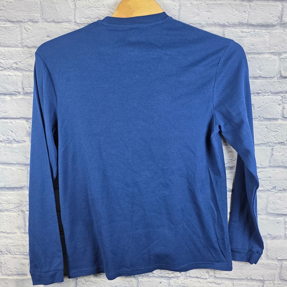 Psycho Bunny Men Blue Waffle Knit Long Sleeve Thermal Shirt Logo Size XL‎ - Picture 3 of 6
